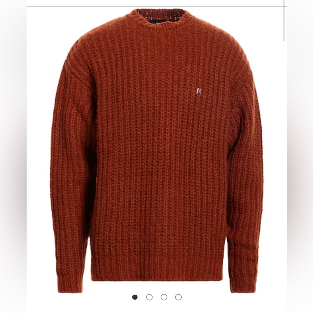 Represent Ribbed-Knit Logo-Embroidered Jumper Medium